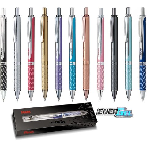 PIÓRO KULKOWE PENTEL ENERGEL BL407, SREBRNY