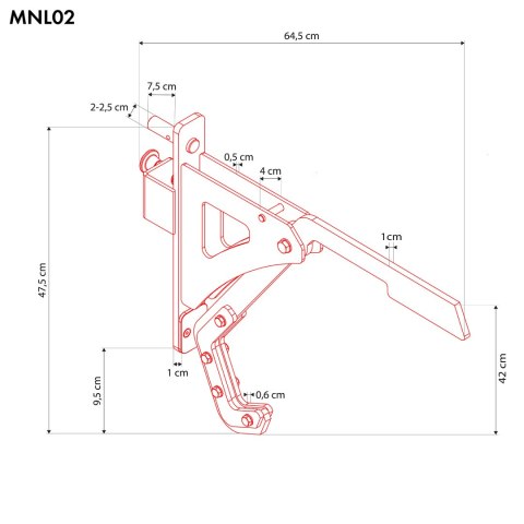 MNL02 OBROTOWE UCHWYTY DO PRZYSIADÓW MONOLIFT HMS