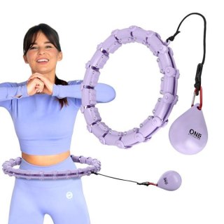 OHA02 HULA HOP VIOLET Z WYPUSTKAMI I OBCIĄŻNIKIEM ONE FITNESS