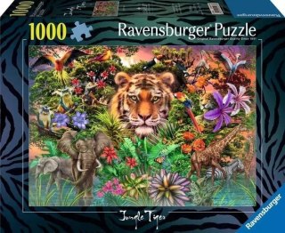 Puzzle 1000 Tygrys w ogrodzie