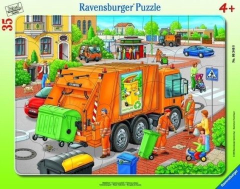 Puzzle w ramce 35 Śmieciarka