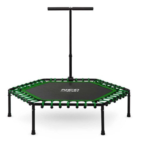 Trampolina fitness z uchwytem 127 cm Neo-Sport - sześciokątna zielona