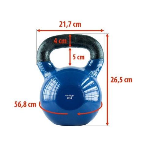 KNV24 KETTLEBELL POKRYTY WINYLEM 24.0 KG HMS