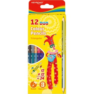 KREDKI OŁÓWKOWE KEYROAD COLOR PENCIL 24 KOLORY