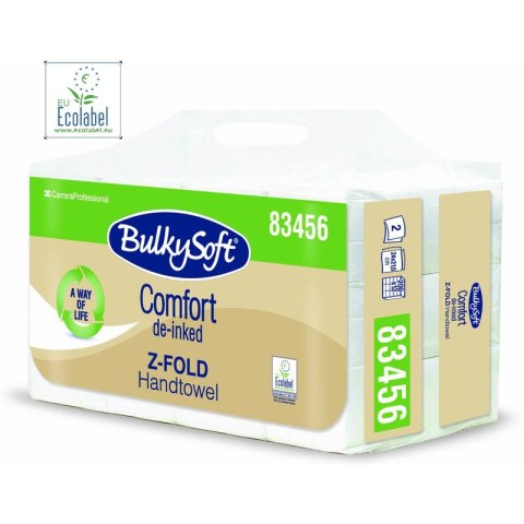 Ręczniki składane BulkySoft Comfort Z-Fold 2w celuloza białe (12x200)