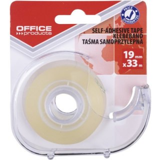 Taśma biurowa Office Products 19mm/30m transparentna dyspenser