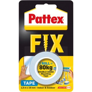 Taśma dwustronna Pattex Fix 19mm/1.5m 80kg