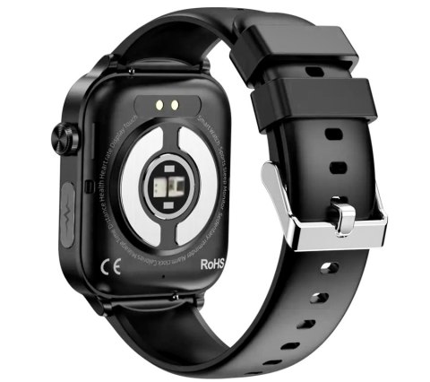 Smartwatch Męski Rubicon RNCF33 BLACK + Pasek Bordowy