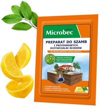 BROS - Microbec ULTRA 25g zapach cytryny - preparat do szamb - 1 szt.