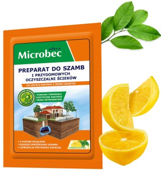 BROS - Microbec ULTRA 25g zapach cytryny - preparat do szamb - 1 szt.