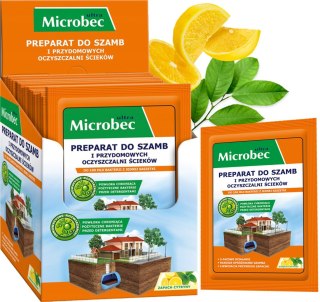 BROS - Microbec ULTRA 25g zapach cytryny - preparat do szamb - 18 szt.