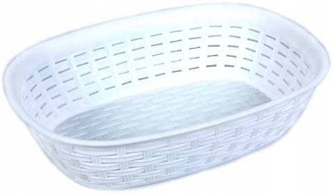 Koszyk 2 lt RATTAN - biały 255x170x73 mm