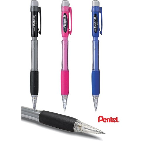 Ołówek automatyczny Pentel Fiesta II 0.7mm czerwony, CZERWONY