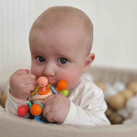 WOOPIE BABY Miękka Grzechotka 2w1 Gryzak Zabawka Sensoryczna dla Niemowląt 0m+