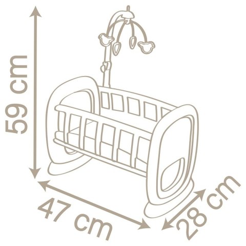 SMOBY Baby Nurse Kołyska z Karuzelką dla Lalki