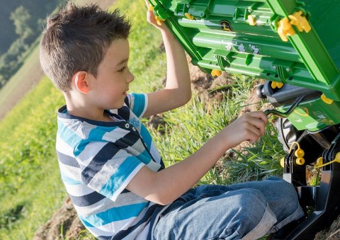 Rolly Toys rollyMulti Trailer - Przyczepa Wywrotka Rolly Multi John Deere 3 osiowa