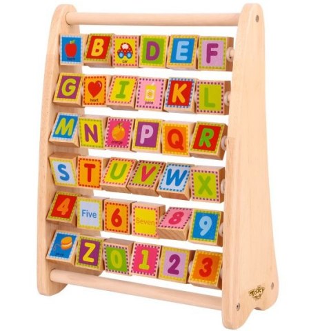 TOOKY TOY Alfabet Nauka Liter Cyfr Liczb Słów ABACUS