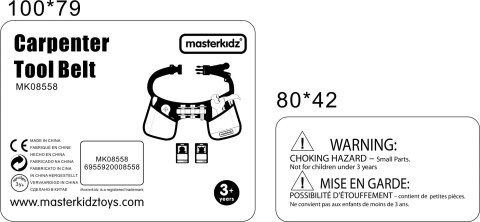 MASTERKIDZ Pas Z Narzędziami Stolarza 12 Elementów