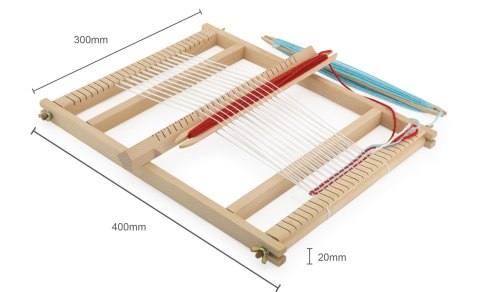 VIGA Drewniane Krosno Warsztat Tkacki Zestaw do tkania Montessori