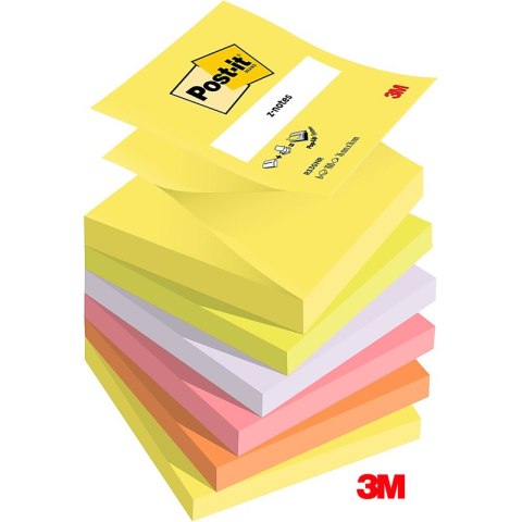 Karteczki Post-it Z-Notes 76x76mm (R330NR) mix kolorów (6x100)