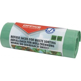 Worki na śmieci Office Products 120L LDPE zielone (10)