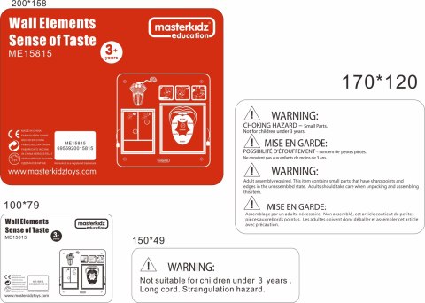 MASTERKIDZ Tablica Edukacyjna Zmysł Smaku Montessori