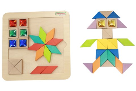 MASTERKIDZ Układanka Mozaika Nauka Kolorów i Kształtów Tangram Montessori