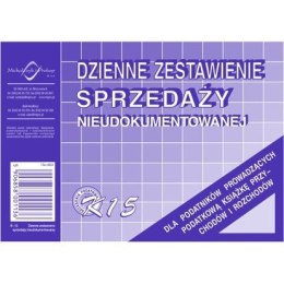 DZIENNE ZESTAWIENIE SPRZEDAŻY KSIĘGOWO NIEUDOKUMENTOWANEJ (OFFSET) MICHALCZYK I PROKOP A6