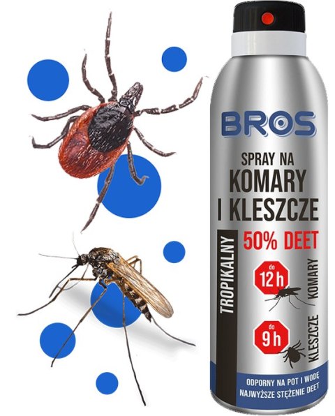 BROS - spray na komary i kleszcze 50% DEET 90ml - 2 szt.