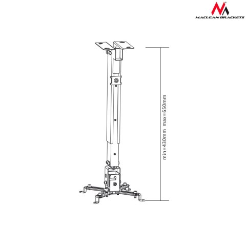 MC-581 28280 Uchwyt do projektora 43-65cm 20kg