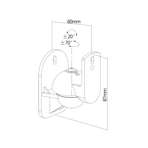 Uchwyt ścienny głośnikowy maks. obciążenie 3,5 kg