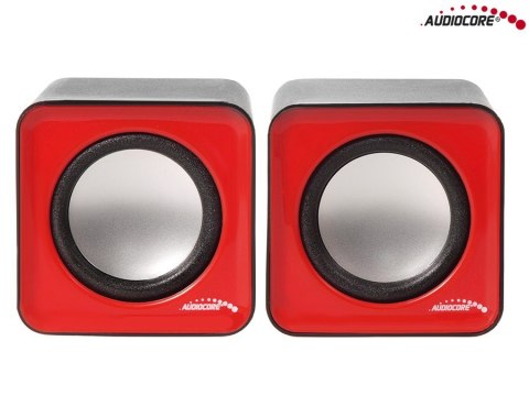 AC870 R 43397 Głośniki komputerowe 6W USB Red&Black