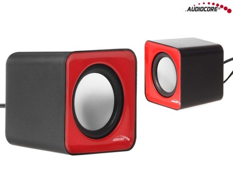 AC870 R 43397 Głośniki komputerowe 6W USB Red&Black