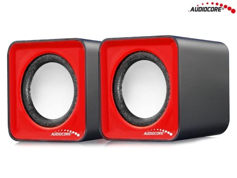 AC870 R 43397 Głośniki komputerowe 6W USB Red&Black