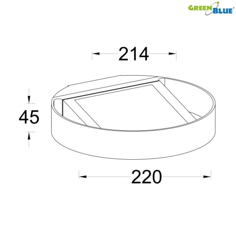 GB130 46761 Solarna lampa ścienna okrągła led 3W