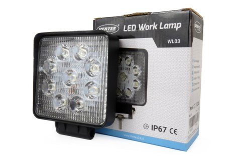 Lampa robocza halogen led szperacz awl03 9 led amio-01614