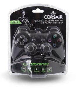 EG106 Gamepad PS2/PS3/PC USB Corsair czarny Esperanza