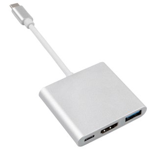 MCTV-840 52385 Adapter USB-C - HDMI / USB 3.0 / USB-C metalowa obudowa 4K