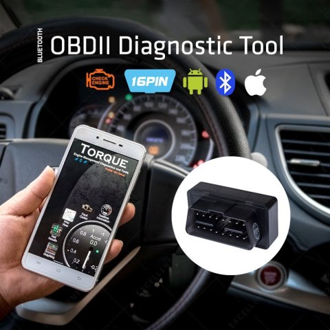 Interfejs diagnostyczny OBD2 Maclean, 4.0 Bluetooth, iOS, Android, MCE200