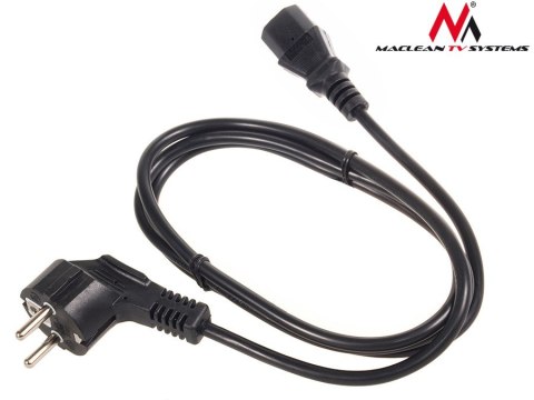 Kabel zasilający Maclean, 3 pin, IEC C13, wtyk EU, 1.5m, MCTV-691