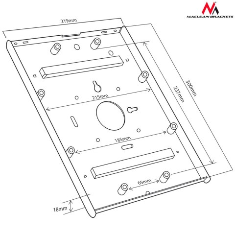 Stojak uchwyt reklamowy do tabletu Maclean, podłogowy z blokadą, iPad 2/3/4/Air/Air2, MC-678