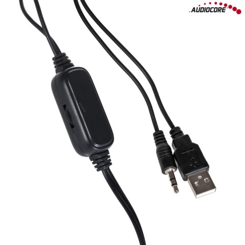 Głośniki komputerowe Audiocore, 6W, USB, Black, AC855 B